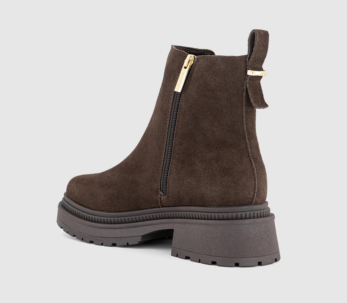 OFFICEArchie Chunky Chelsea Ankle BootsBrown Suede