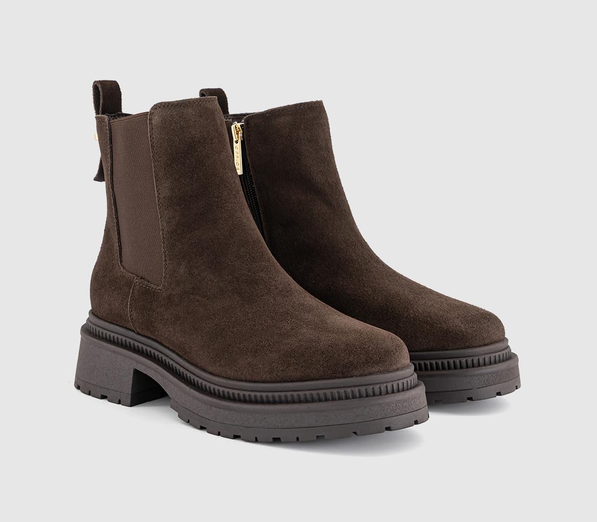 OFFICEArchie Chunky Chelsea Ankle BootsBrown Suede