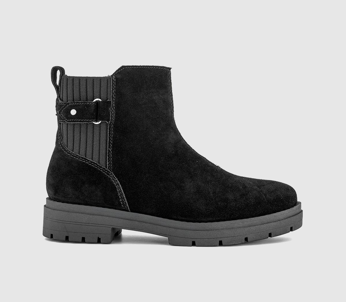 Toms Astrid Ankle Boots Suede Black in Women's Size 8, Office Shoes