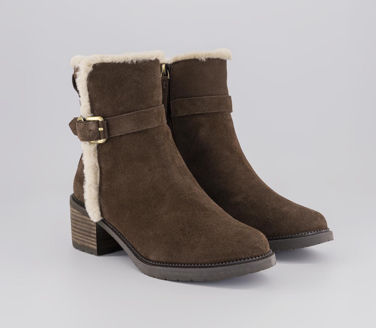 TOMSHailey Buckle Ankle BootsOak Brown