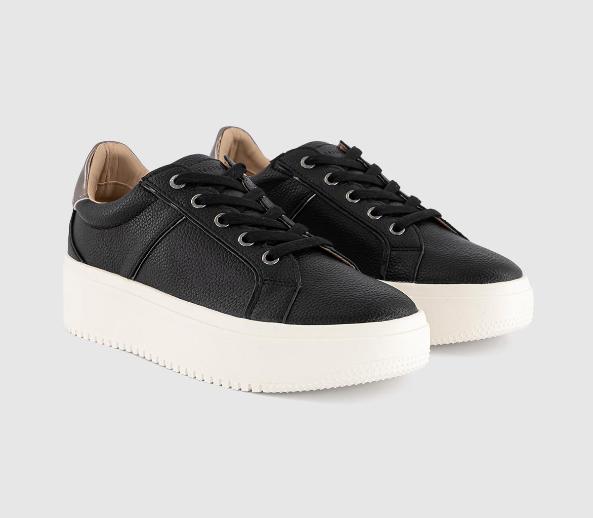 OFFICETuscany Lace Up Platform Trainers OFFICETuscany Lace Up Platform TrainersBlack