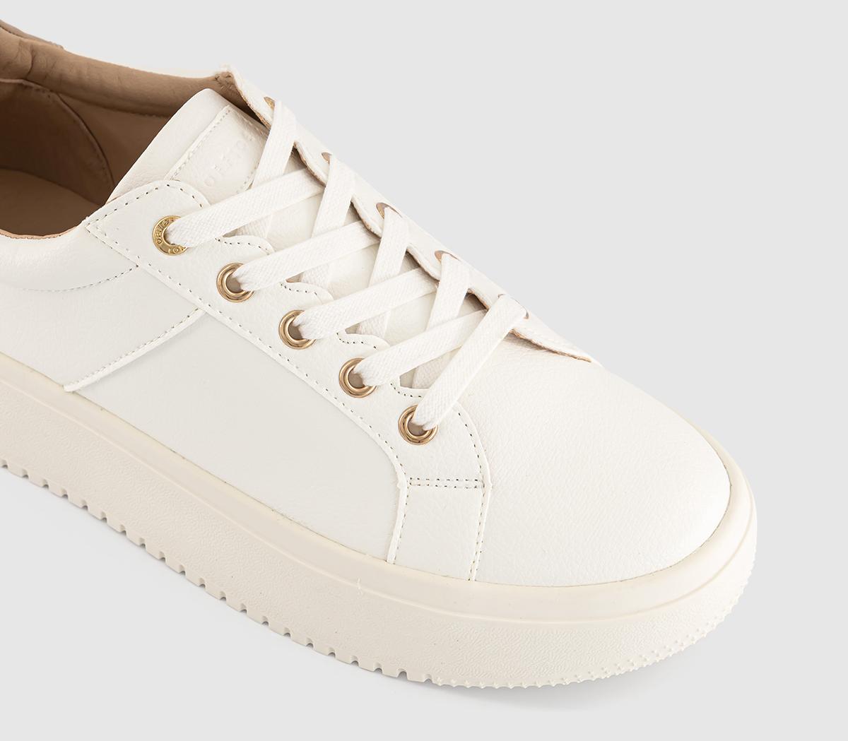 OFFICETuscany Lace Up Platform Trainers OFFICETuscany Lace Up Platform TrainersWhite