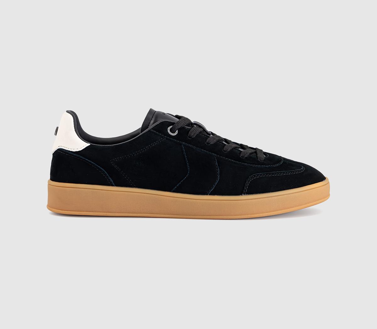 OFFICEThrive Lace Up Suede Cup Sole TrainersBlack Suede