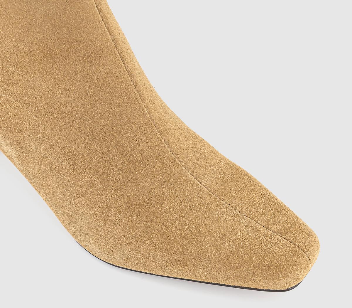 OFFICEArabella Set Back Heel Ankle Boots OFFICEArabella Set Back Heel Ankle BootsBeige Suede