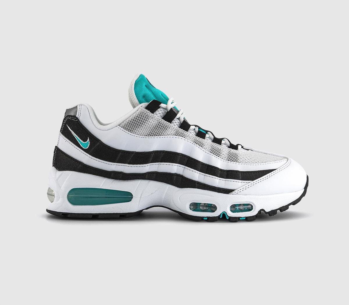 Nike Kids Air Max 95 OG White Hyper Jade Black Metallic Silver