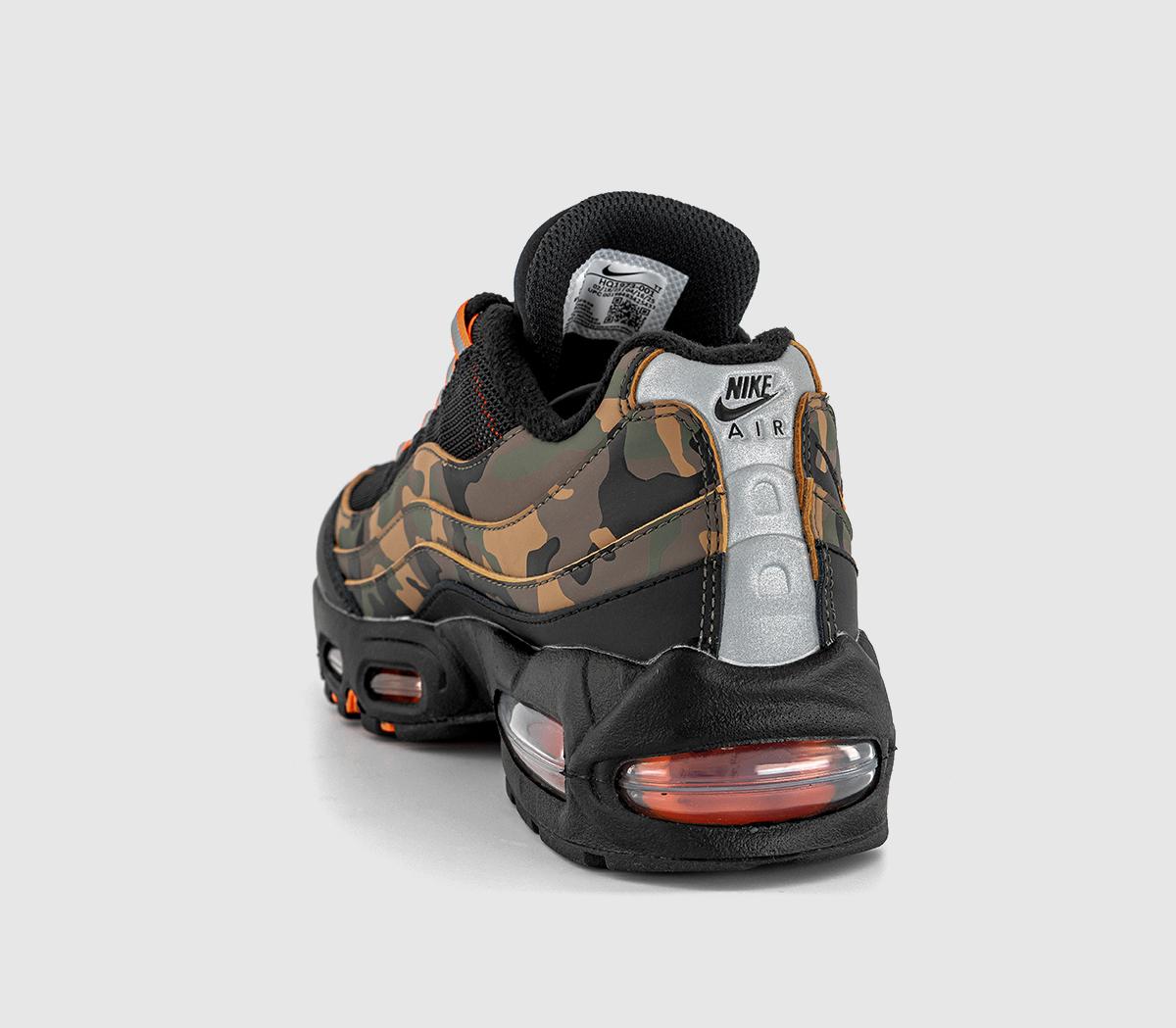 NikeNike Air Max 95 OG TrainersBlack Safety Orange Metallic Silver Golden Beige C