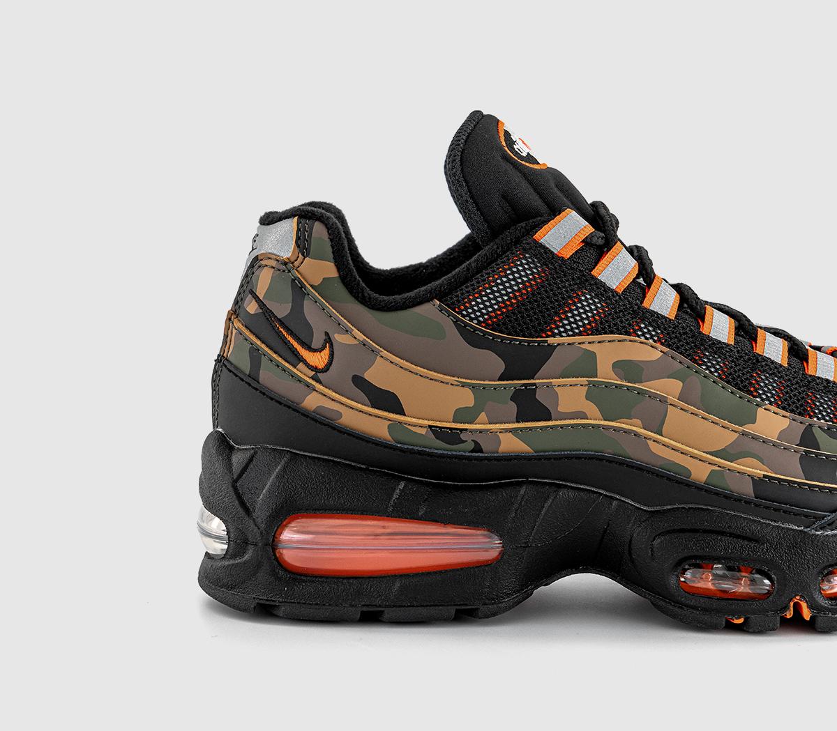 Nike Nike Air Max 95 OG Trainers Black Safety Orange Metallic