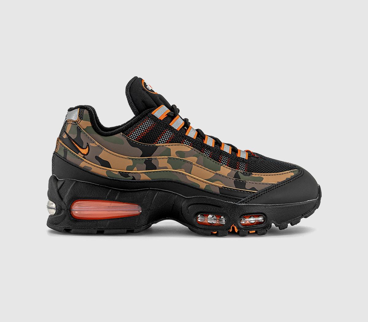 Nike Nike Air Max 95 OG Trainers Black Safety Orange Metallic
