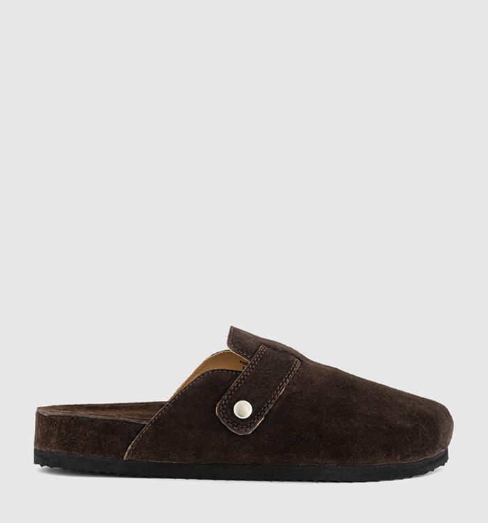 OFFICE Comet Suede Mules Brown Suede