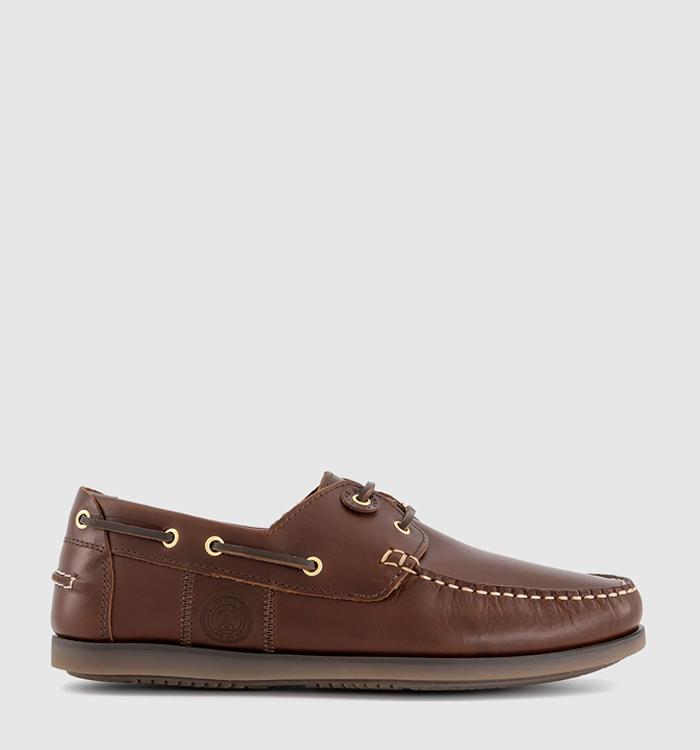 Barbour Wake Boat Shoes Mahogany