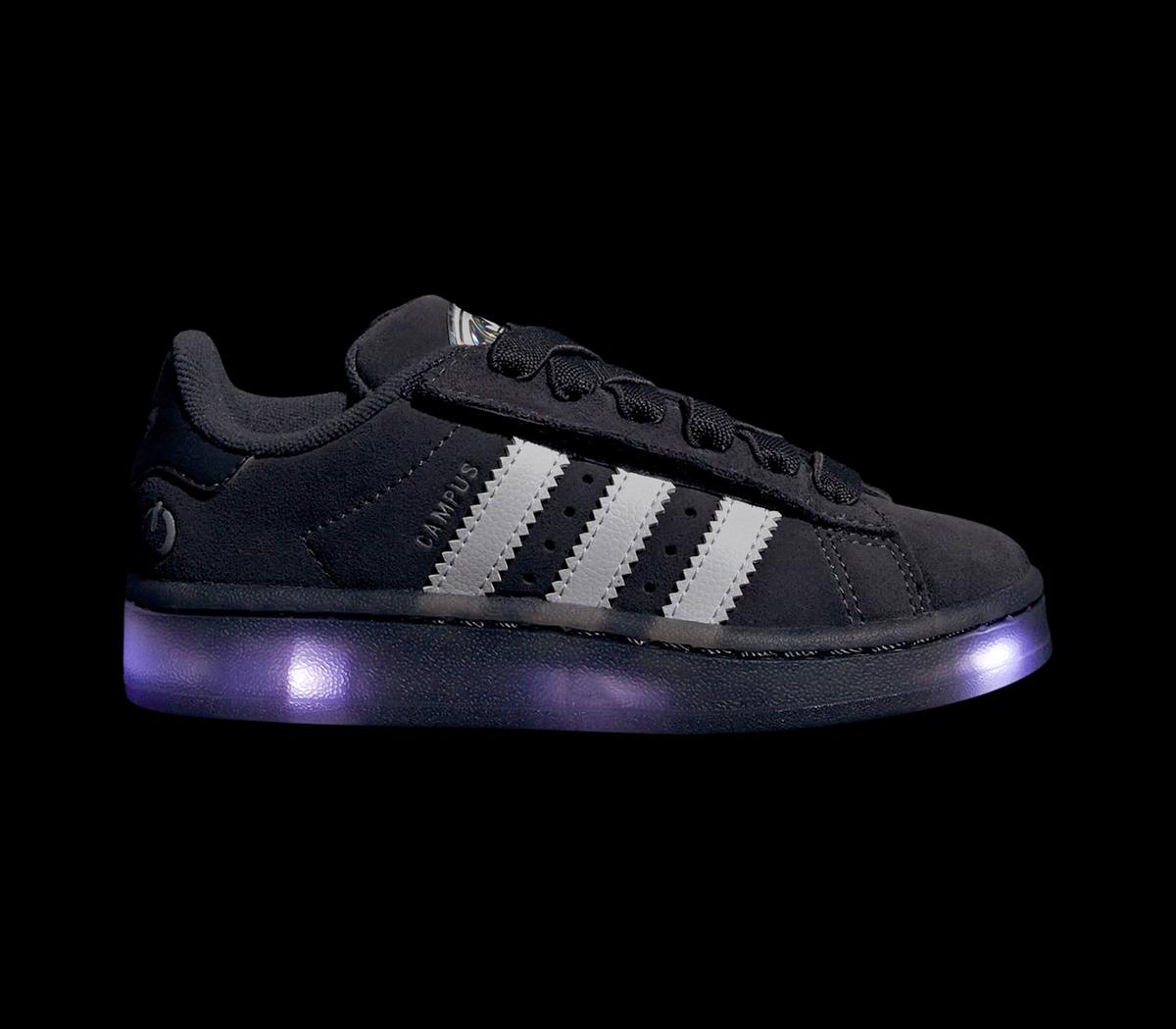adidasCampus Led Light TrainersBlack Grey White
