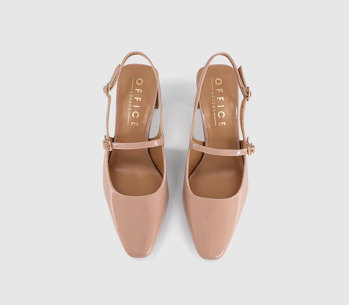 OFFICEMedley Strap Detail Slim Heels CourtBlush Patent