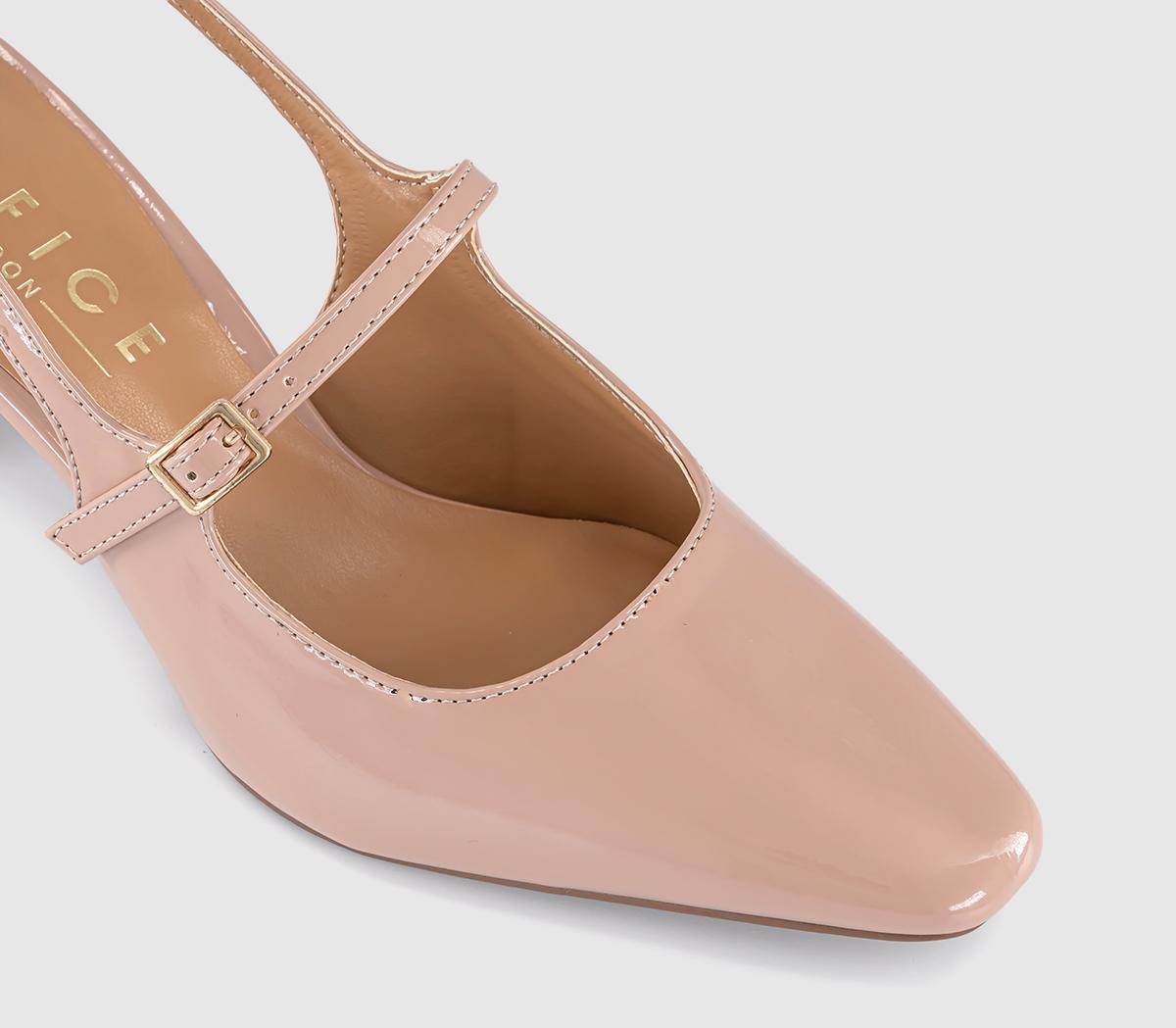 OFFICEMedley Strap Detail Slim Heels CourtBlush Patent
