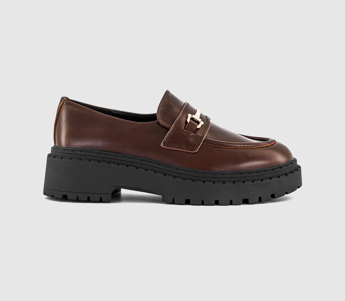 OFFICEFletcher Chunky Double Rand Snaffle LoafersBrown Leather