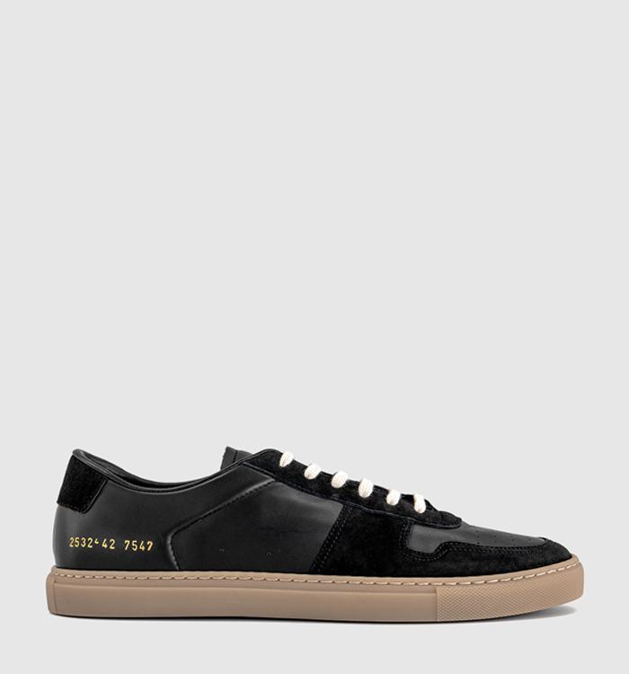 Common Projects Bball Slim Gum Sole Trainers Blk Mono Gum