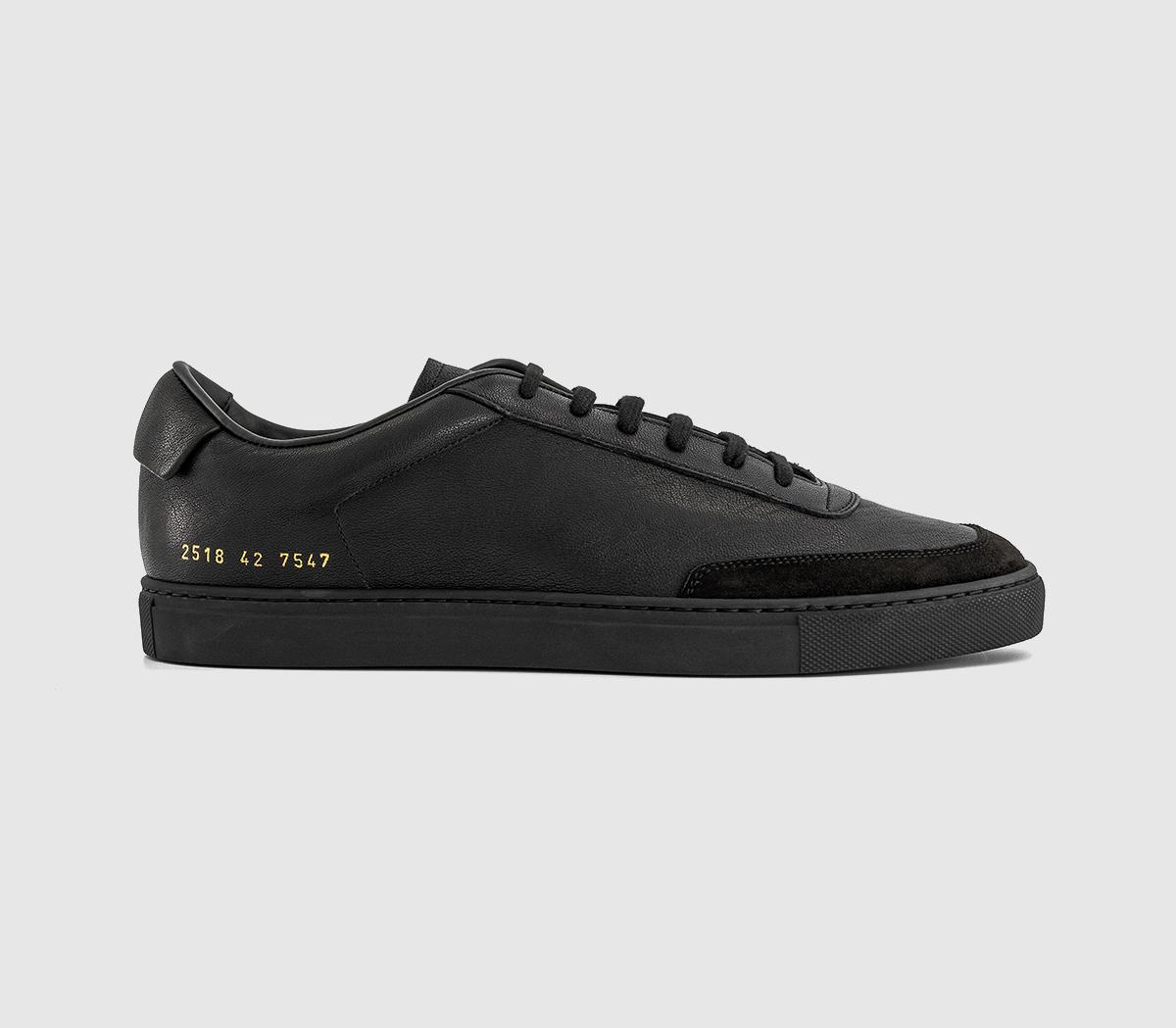 Common Projects Mens Court Classic Sneakers Black, 11