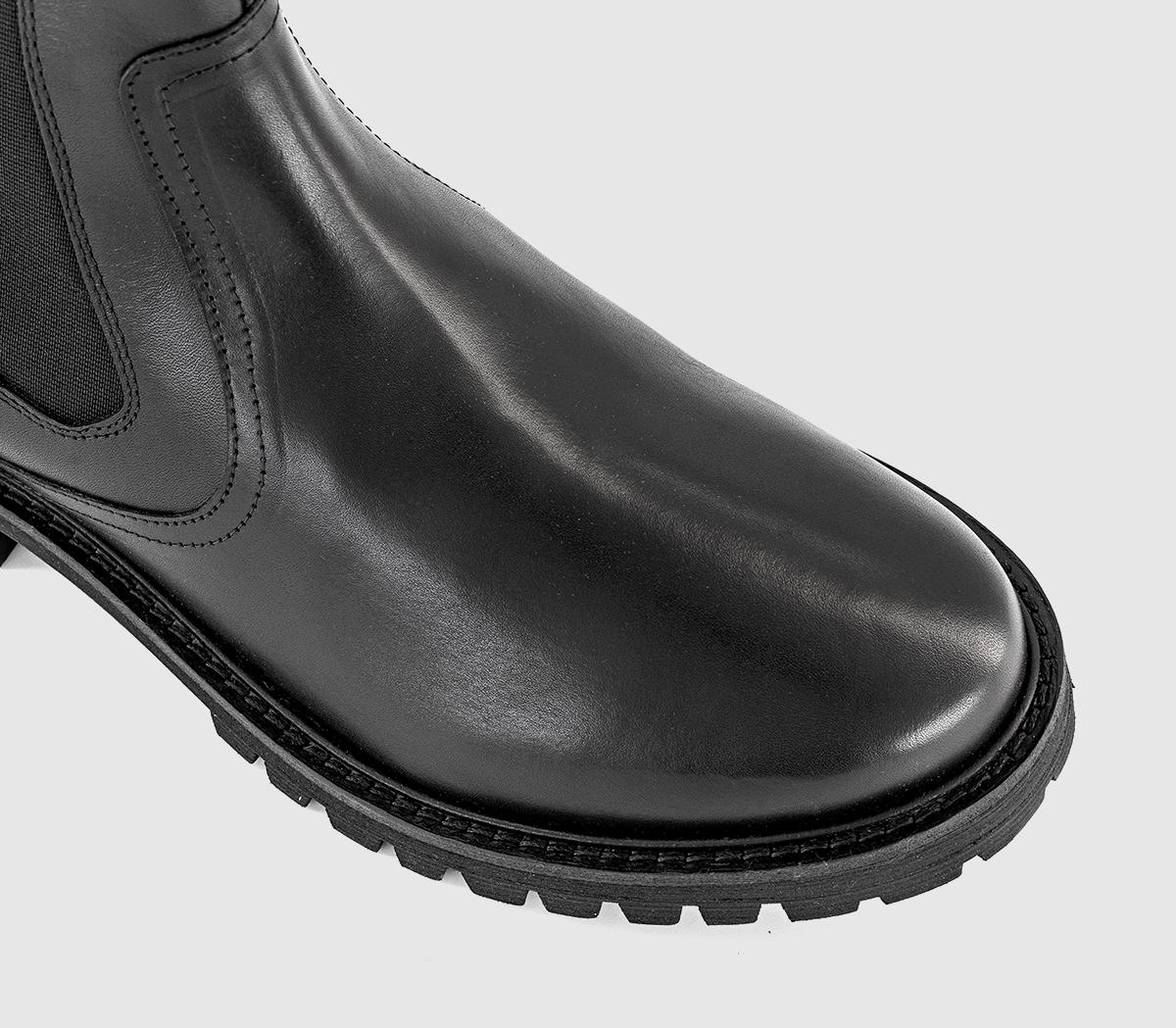 OFFICEBeckett Chunky Chelsea BootsBlack Leather