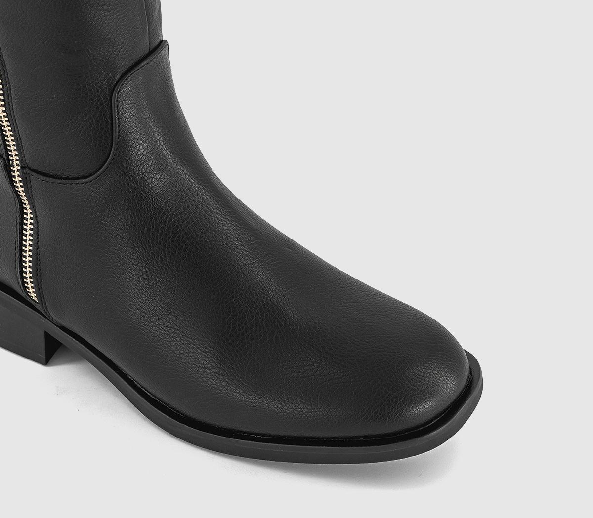 OFFICEKayla Zip Detail Knee High BootsBlack