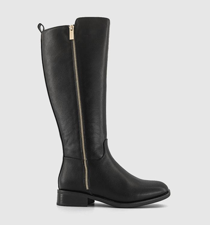 OFFICE Kayla Zip Detail Knee High Boots Black