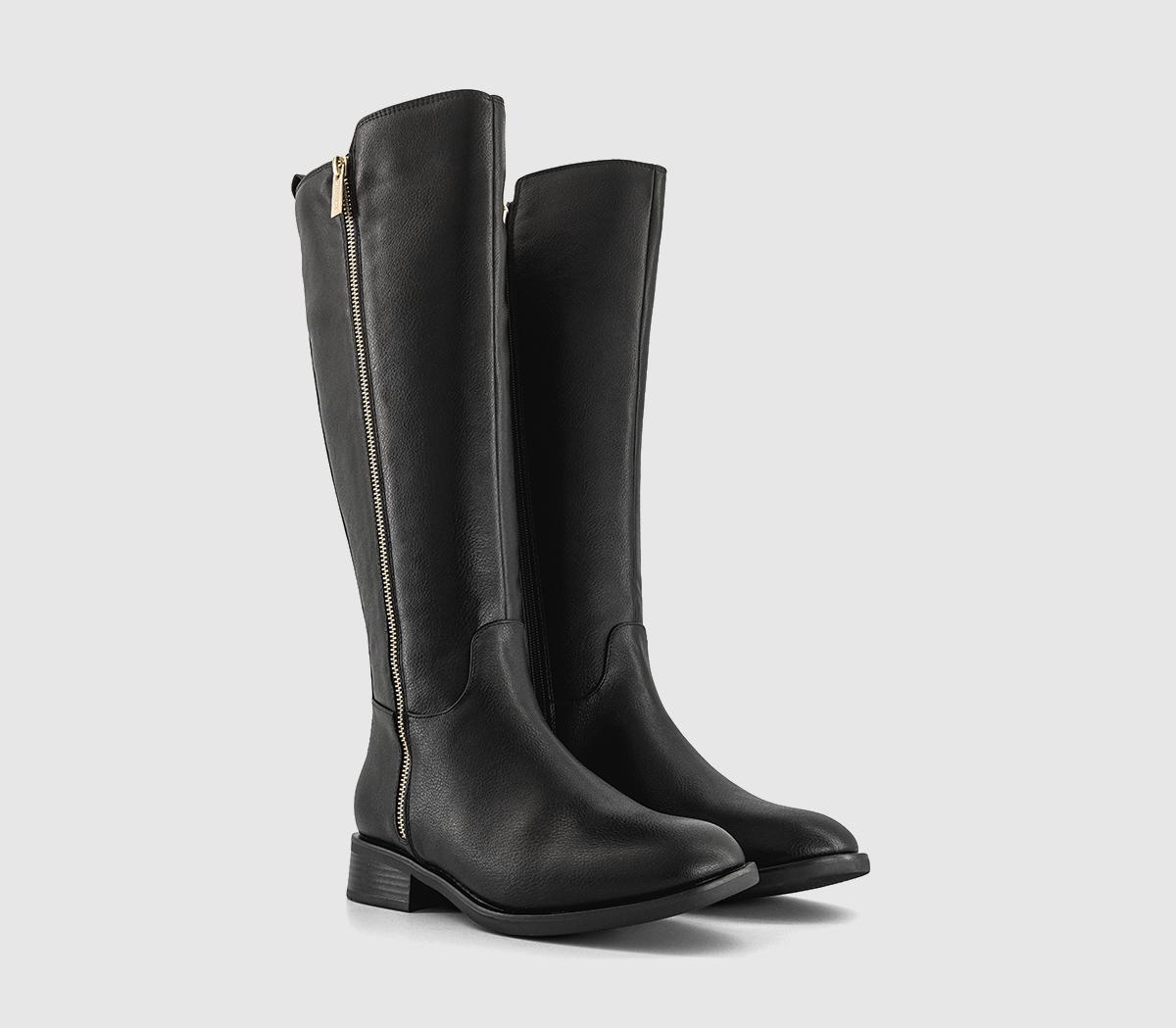 OFFICEKayla Zip Detail Knee High BootsBlack