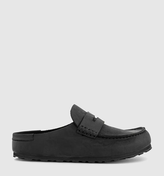 BIRKENSTOCK Naples Wrapped Clogs Black Leather