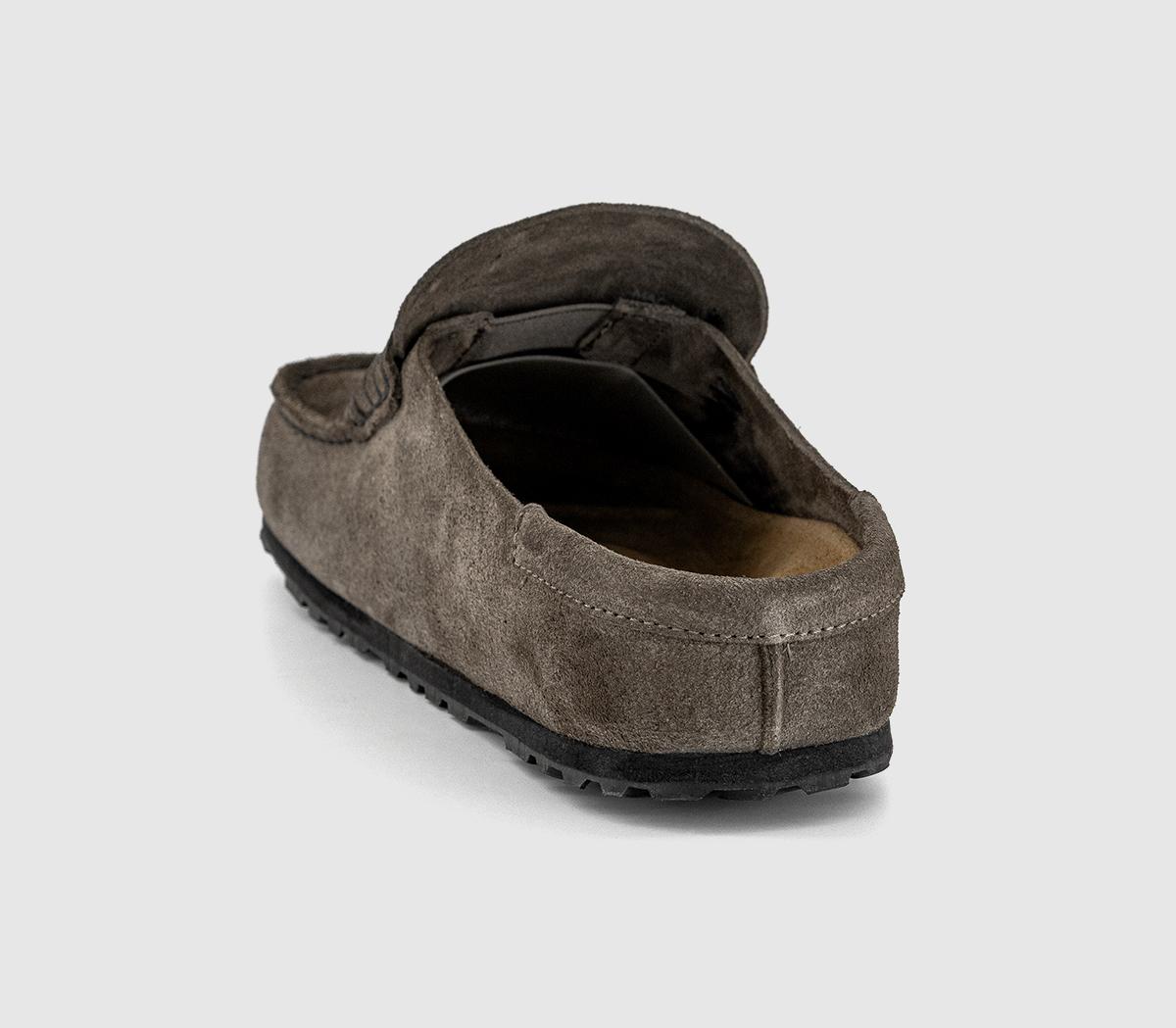 BIRKENSTOCKNaples Wrapped LoafersSuede Concrete Gray