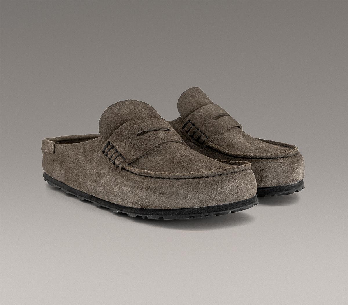 BIRKENSTOCKNaples Wrapped EXQUISITE LoafersSuede Concrete Gray