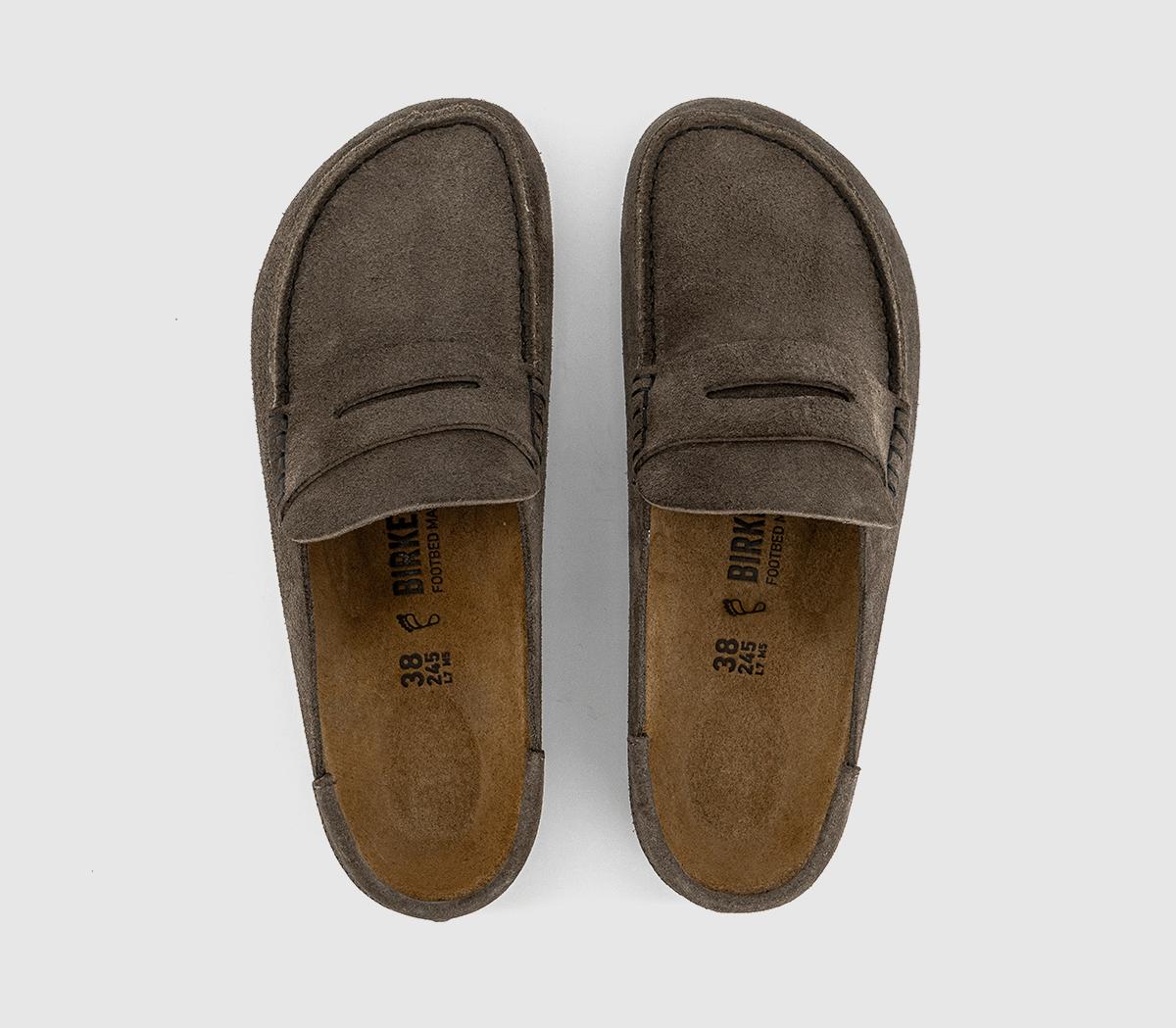 BIRKENSTOCKNaples Wrapped ClogsSuede Concrete Grey R