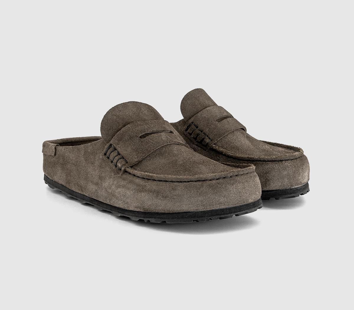 BIRKENSTOCKNaples Wrapped ClogsSuede Concrete Grey R