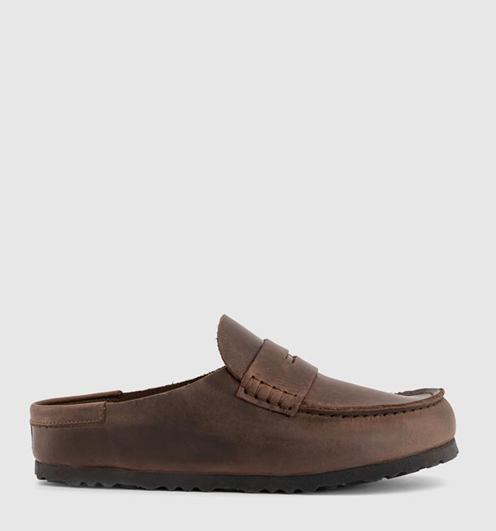 BIRKENSTOCK Naples Wrapped Clogs Habanna Leather