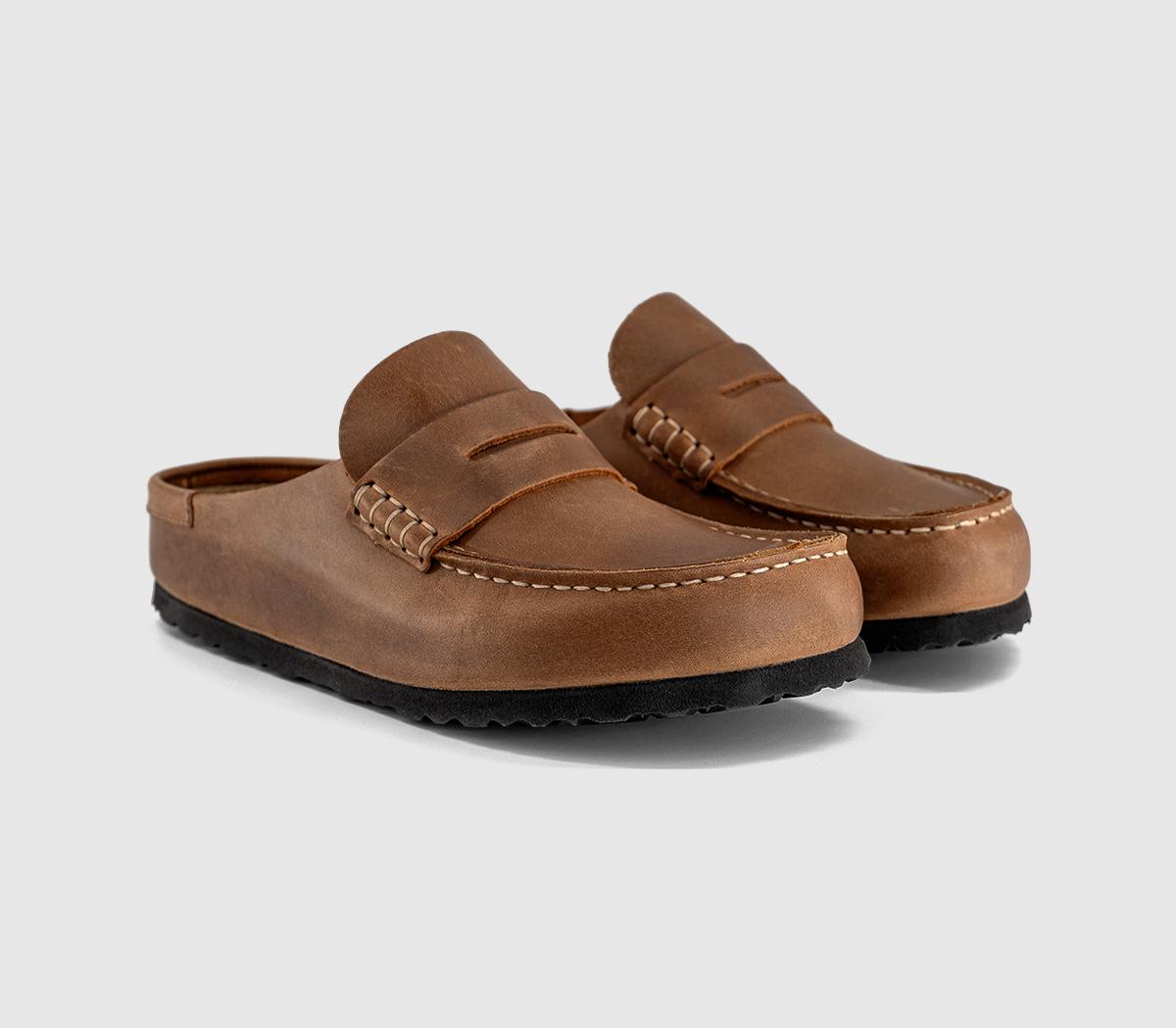 BIRKENSTOCKNaples Wrapped ClogsCognac Leather
