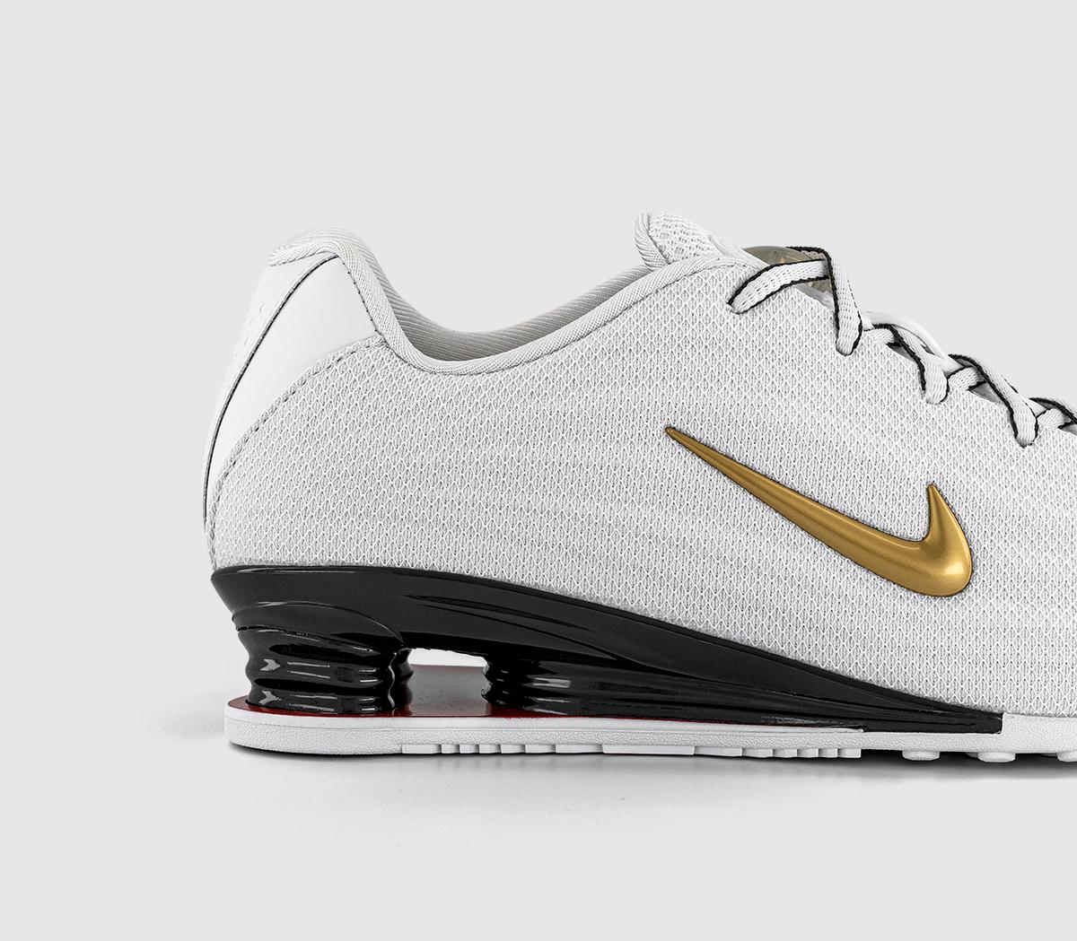 NikeShox Z TrainersWhite Varsity Red Metallic Gold