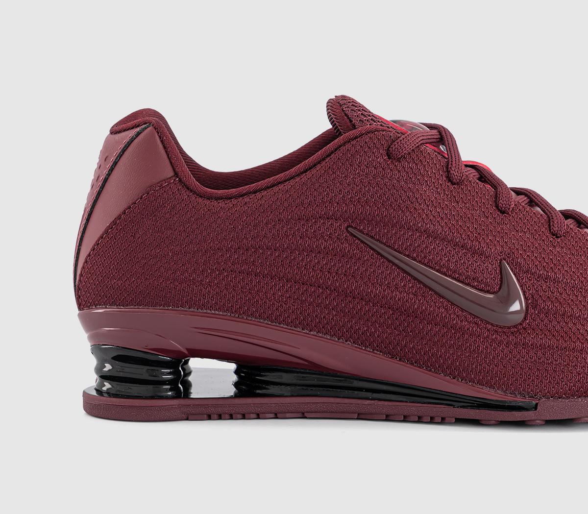 NikeShox Z TrainersDark Team Red Black