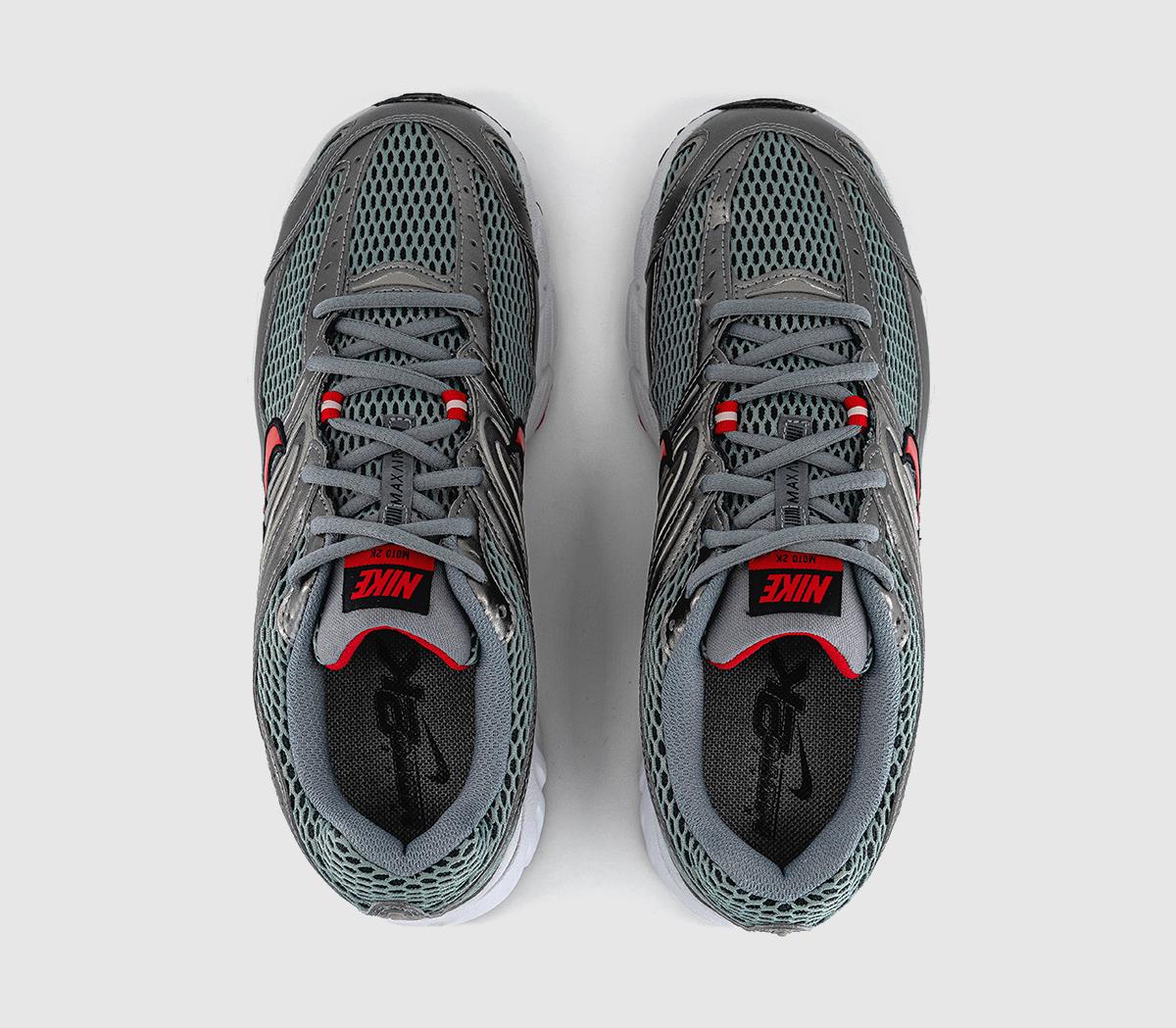 NikeAir Max Moto TrainersSmoke Grey University Red Black