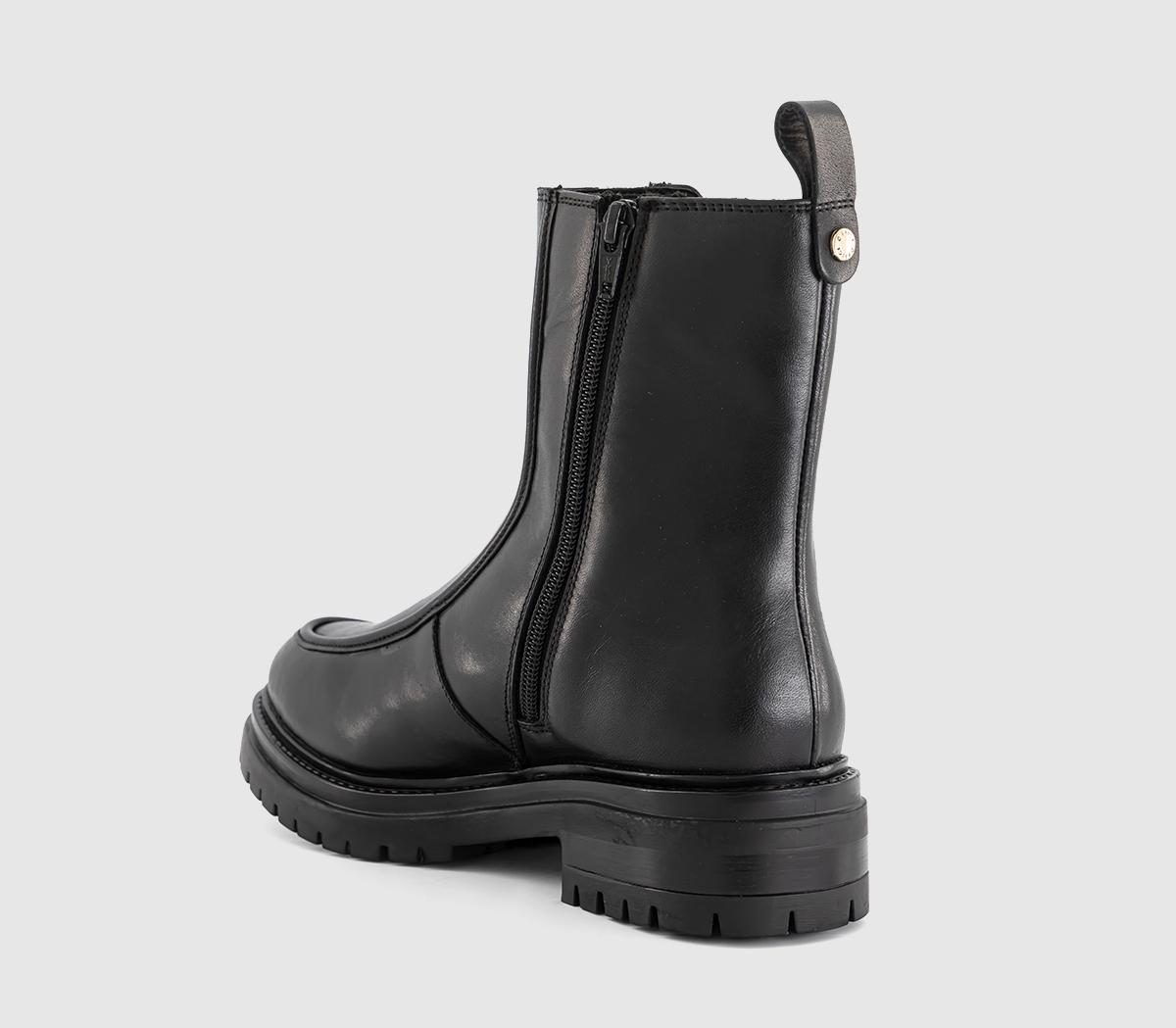 OFFICEAriel Cleated Chelsea BootsBlack Leather