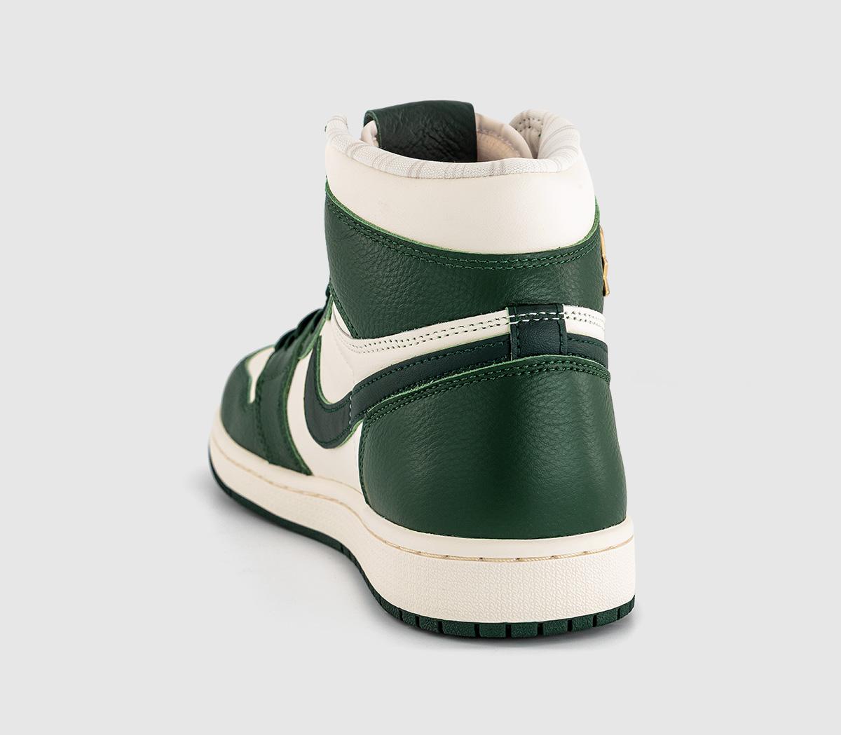 JordanW Air Jordan 1 Retro HI OG TrainersPale Ivory Pro Green Fir Coconut Milk