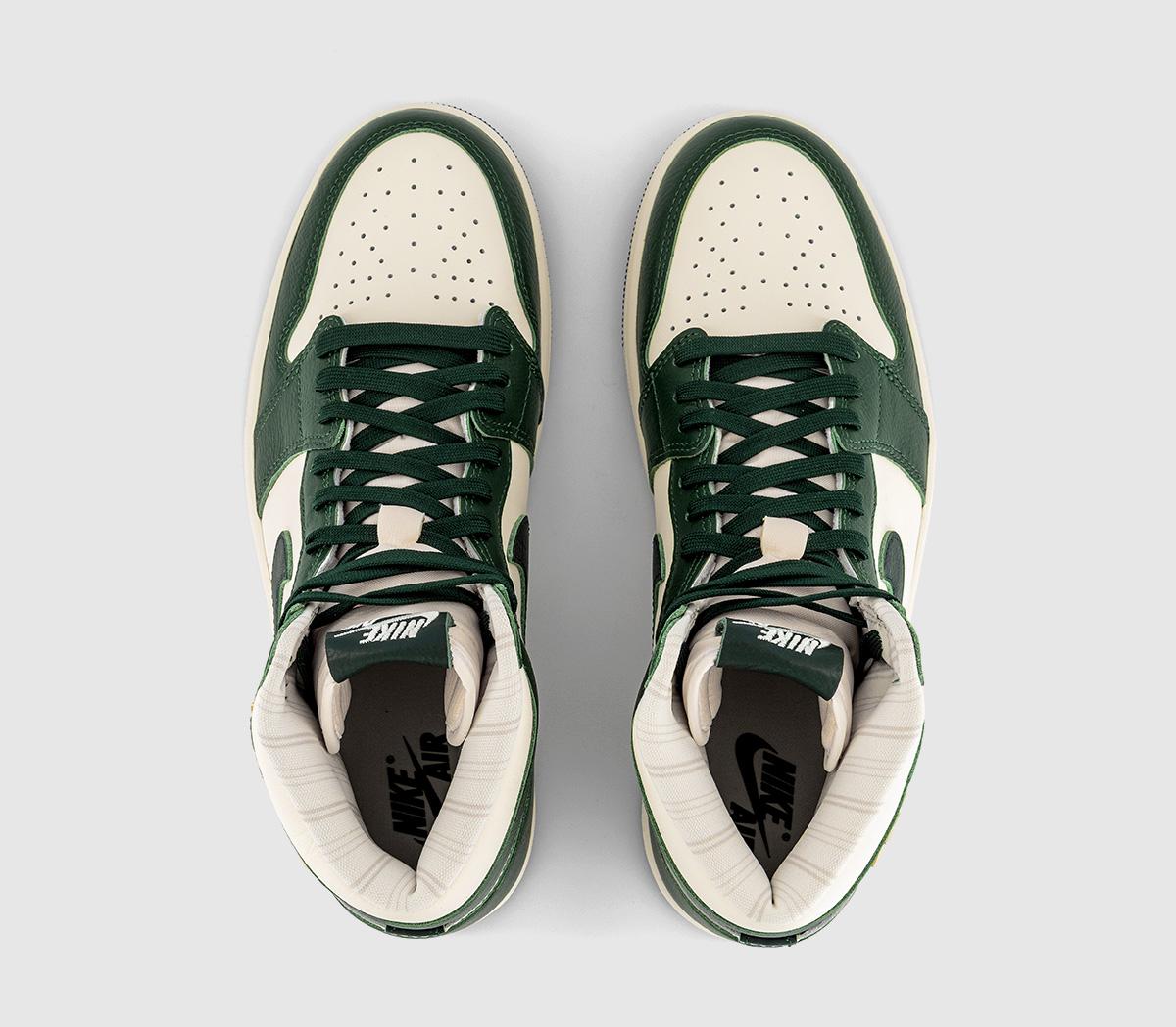 JordanW Air Jordan 1 Retro HI OG TrainersPale Ivory Pro Green Fir Coconut Milk