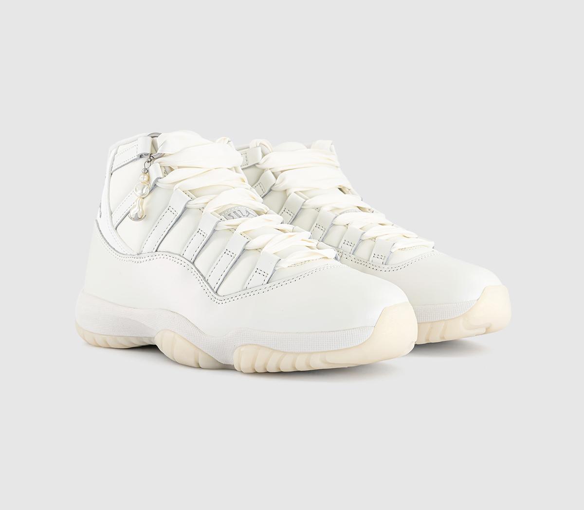 JordanAir Jordan 11 Retro TrainersSail Pearl Greywhite Mtlc Silver