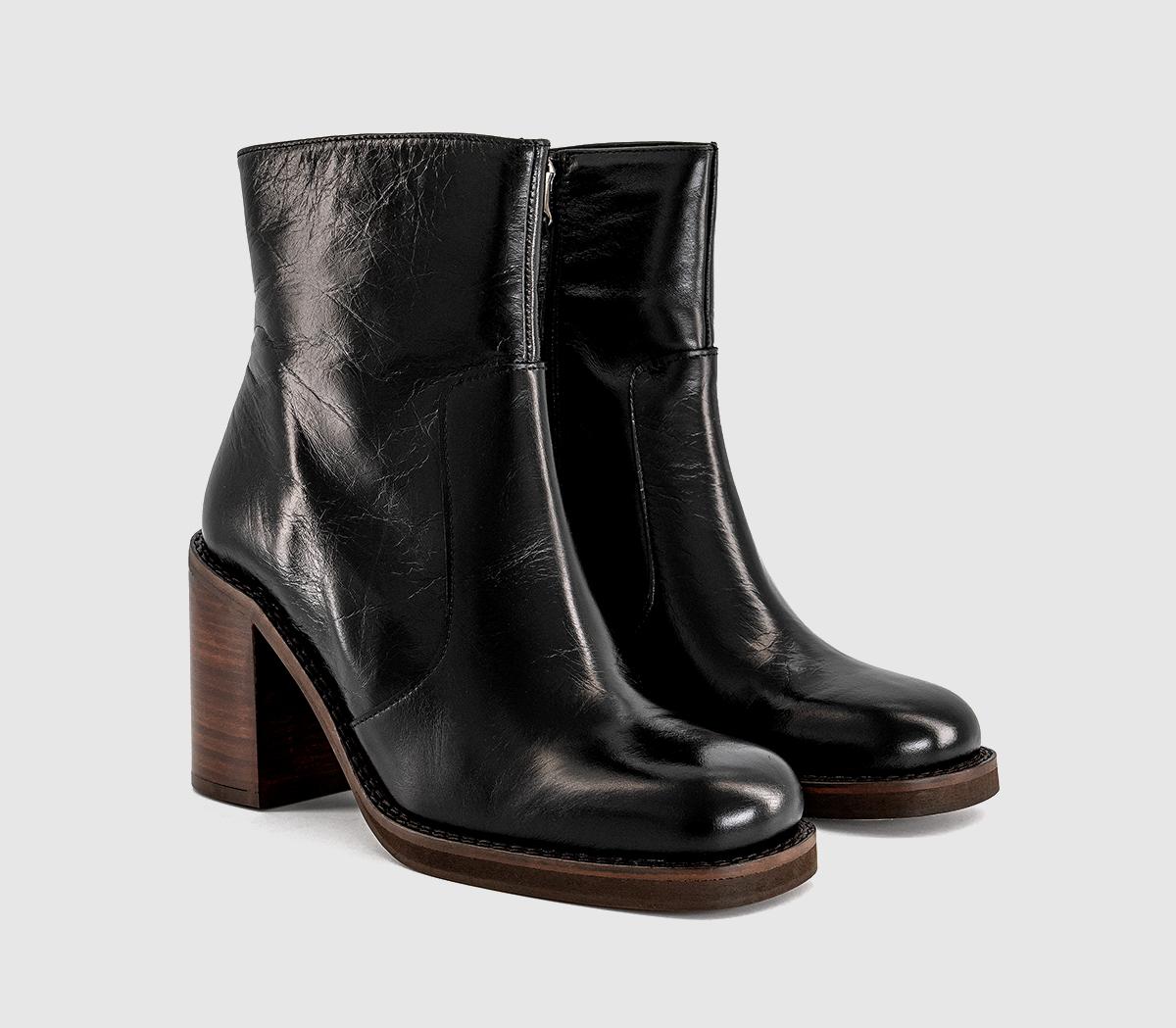 OFFICEAlora Heeled Platform BootBlack Leather
