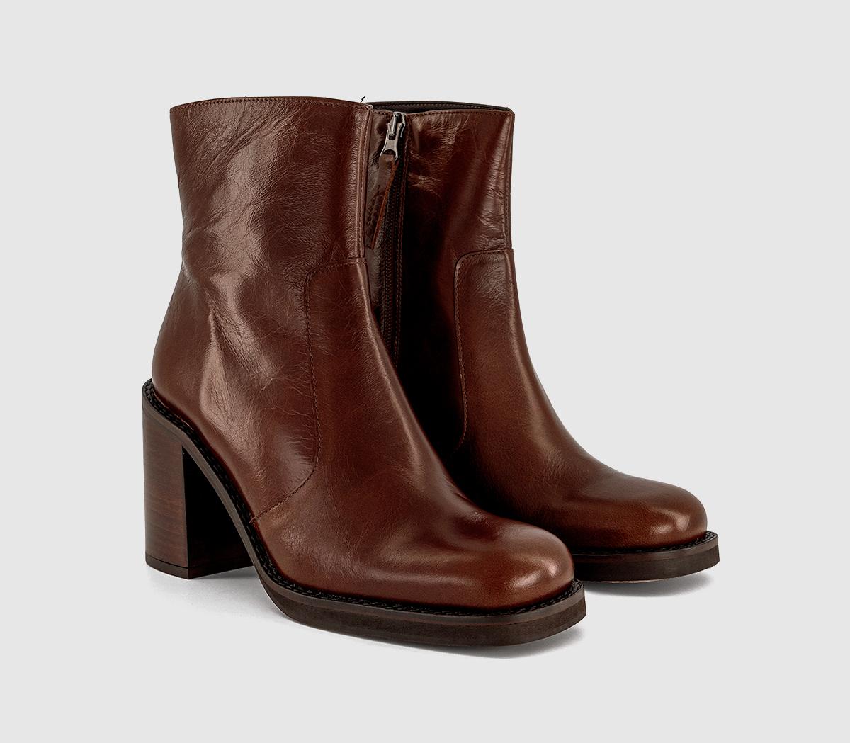 OFFICEAlora Heeled Platform BootTan Leather