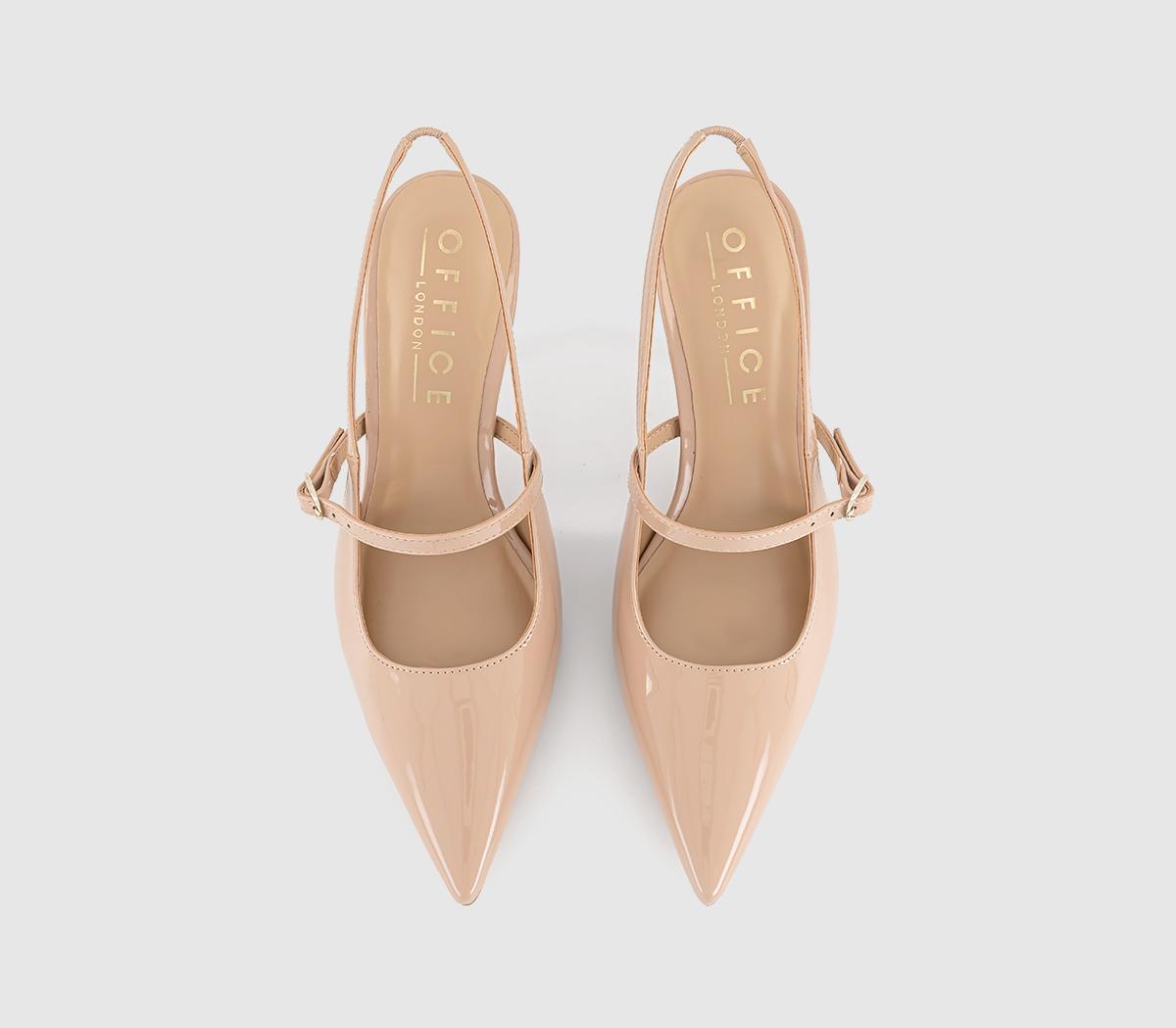 OFFICEHustle Strap Detail Court HeelsBlush Patent