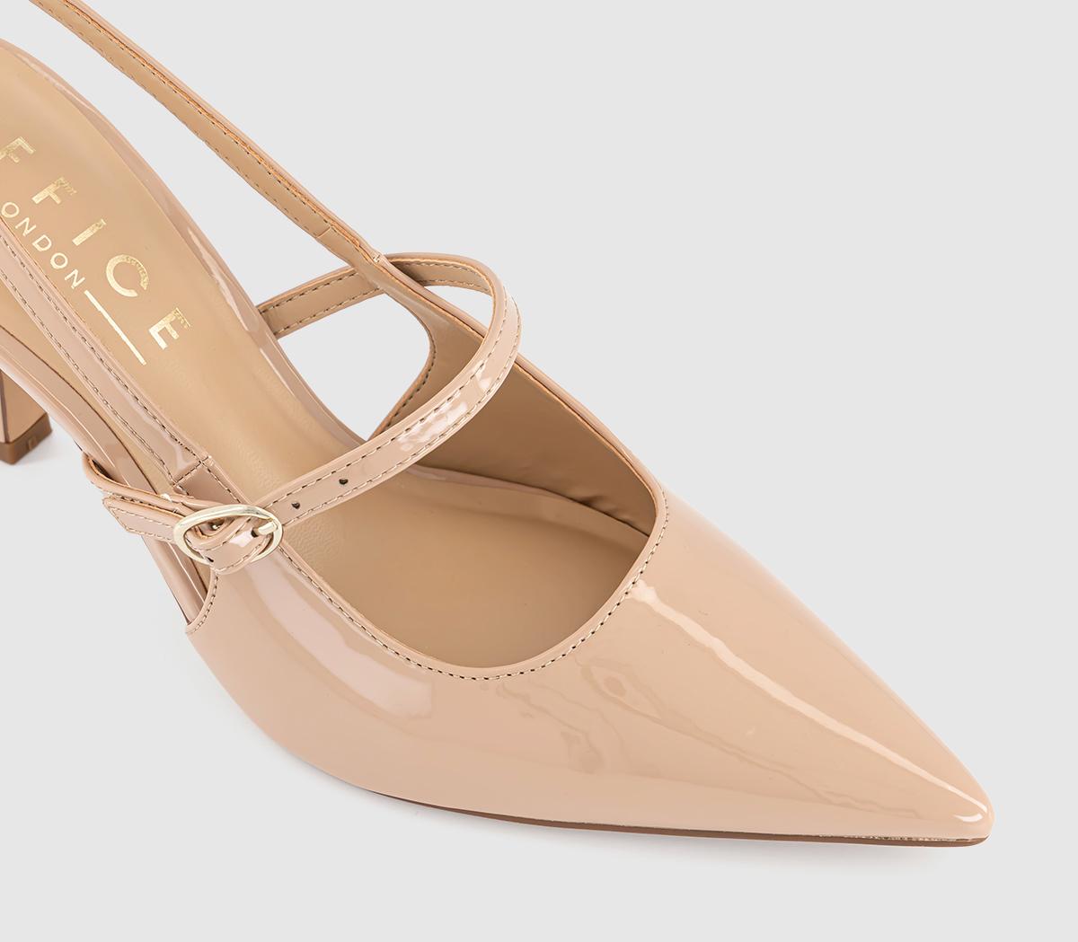 OFFICEHustle Strap Detail Court HeelsBlush Patent