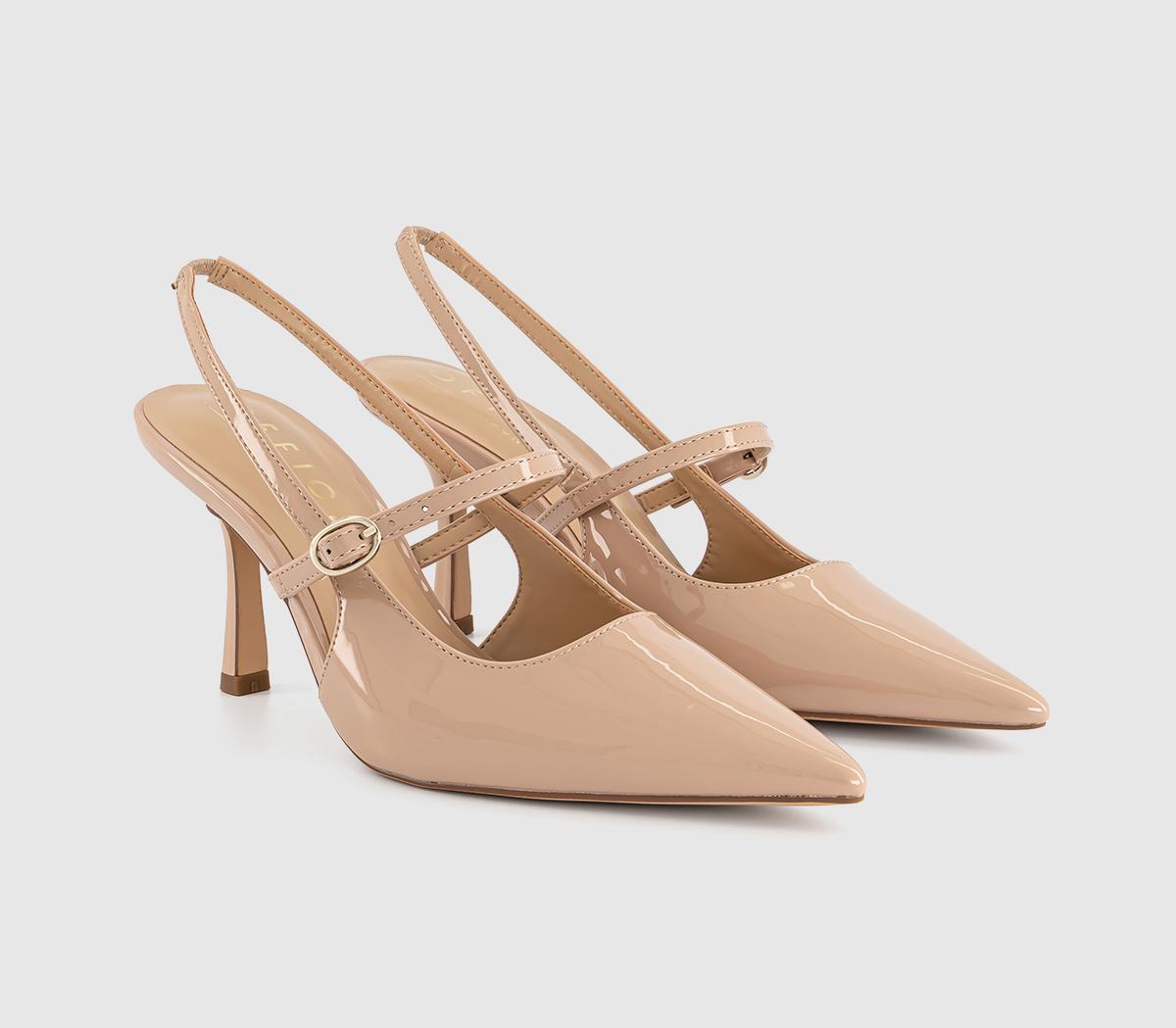 OFFICEHustle Strap Detail Court HeelsBlush Patent