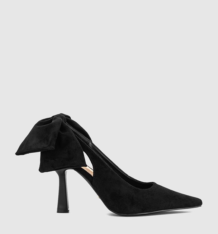 OFFICE Heist Bow Back Court Heels Black