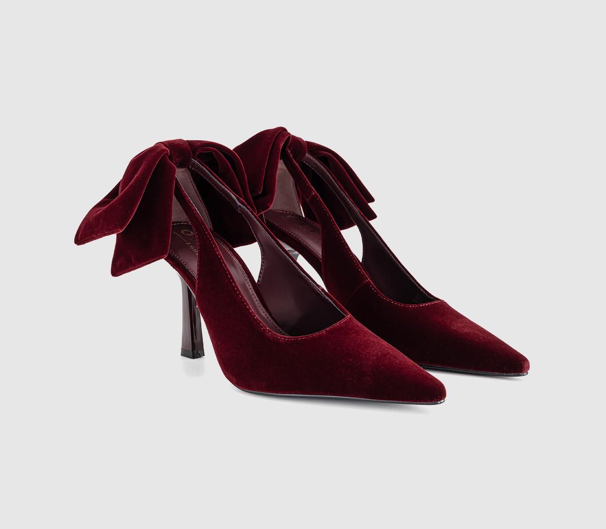 OFFICEHeist Bow Back Court HeelBurgundy