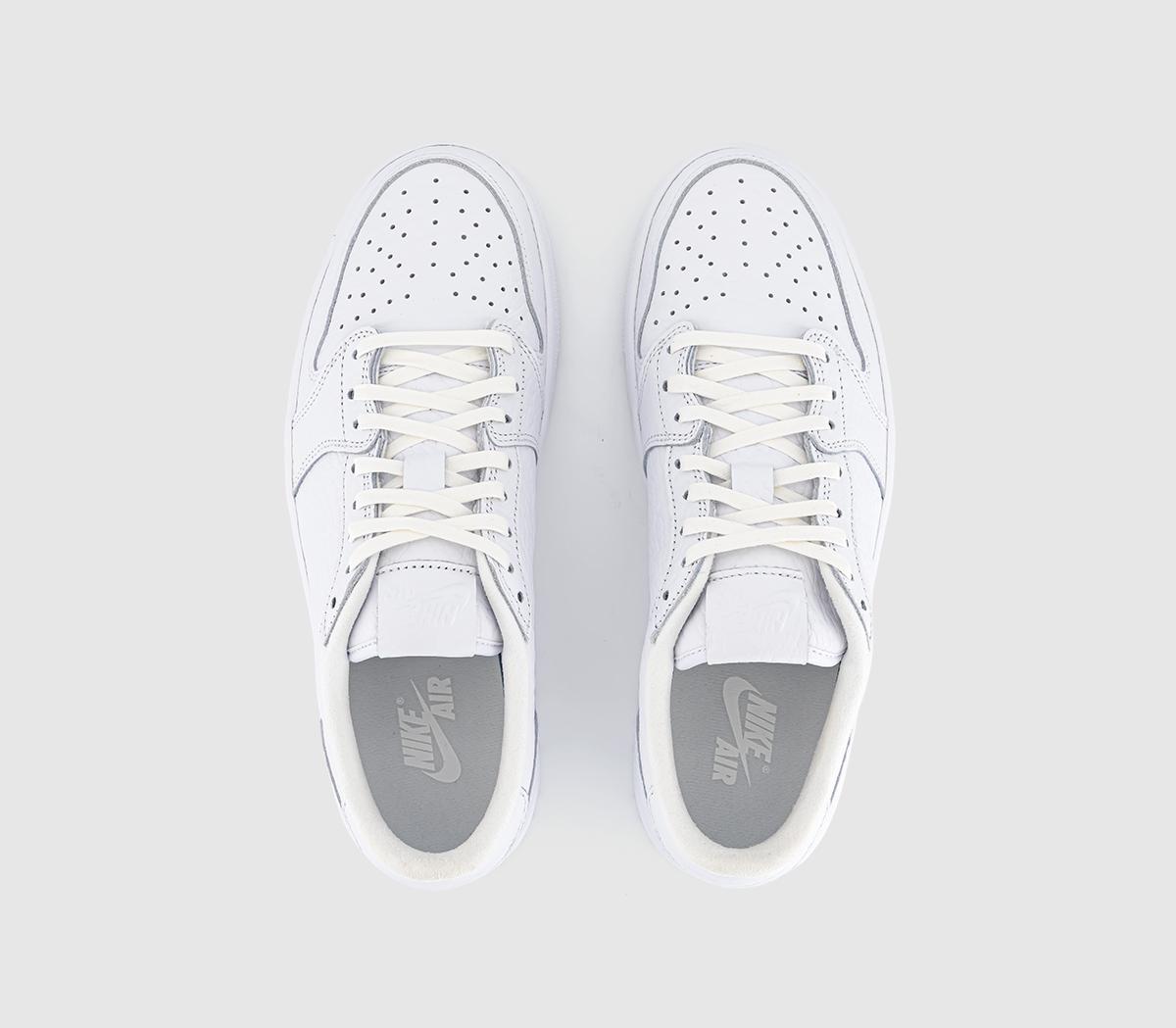 JordanAir Jordan 1 Retro Low No Swoosh TrainersWhite White White