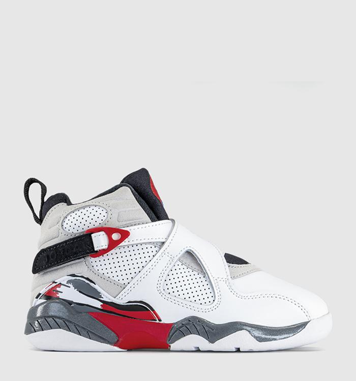 Jordan Jordan 8 Retro Pre School Trainers White Black True Red