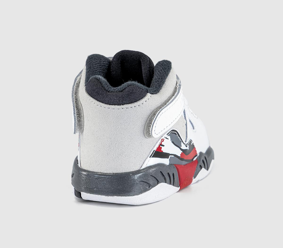 NikeJordan 8 Retro Toddler TrainersWhite Black True Red
