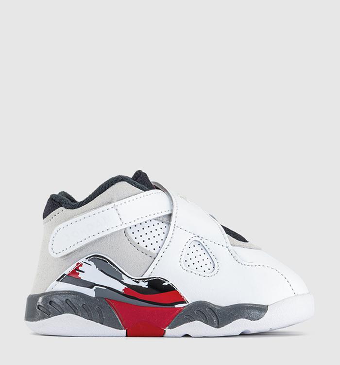 Nike Jordan 8 Retro Toddler Trainers White Black True Red