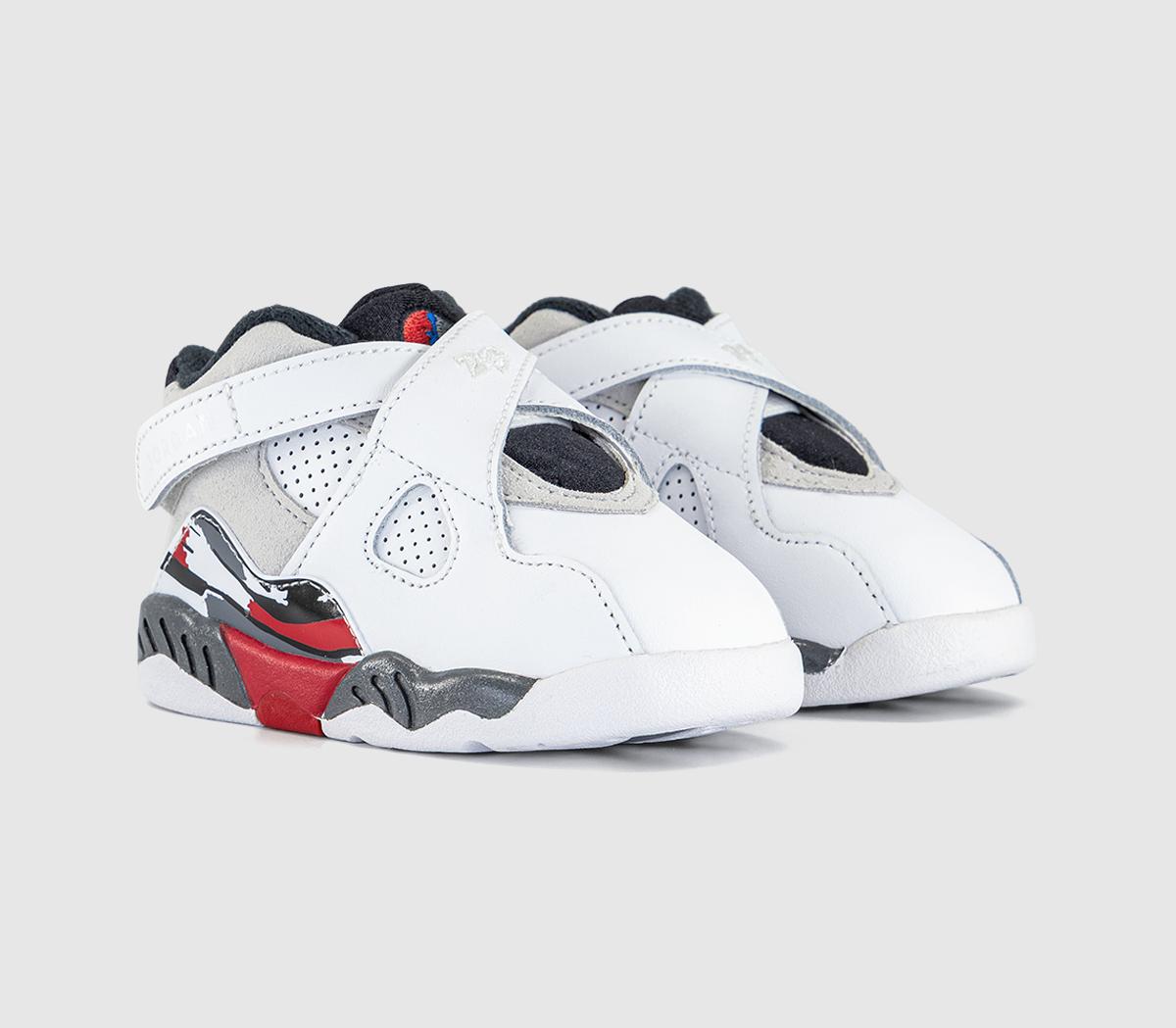 NikeJordan 8 Retro Toddler TrainersWhite Black True Red